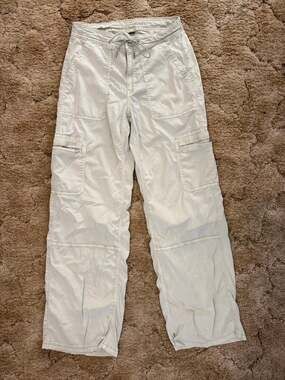 American Eagle Light Sage Green Cargo Pants Size 2 Wide Leg Utility